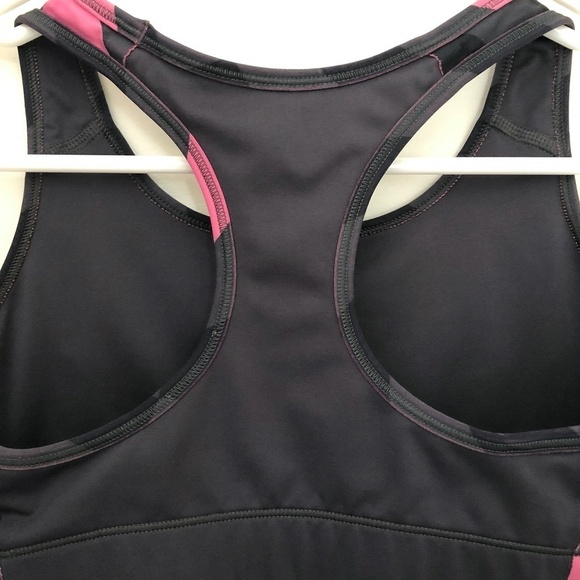 Nike Dri Fit Sports Bra- Grey and Pink Stripes - Picture 6 of 6